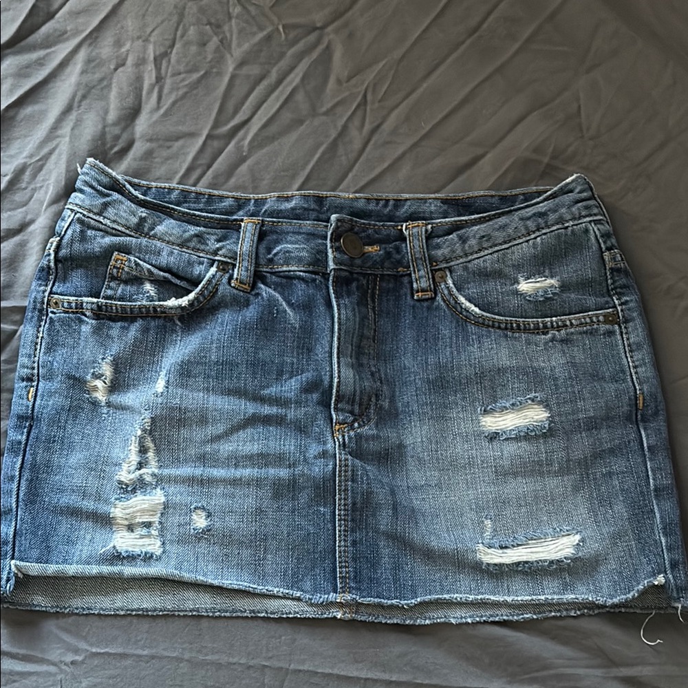 H&M Blue Mini Skirt Casual